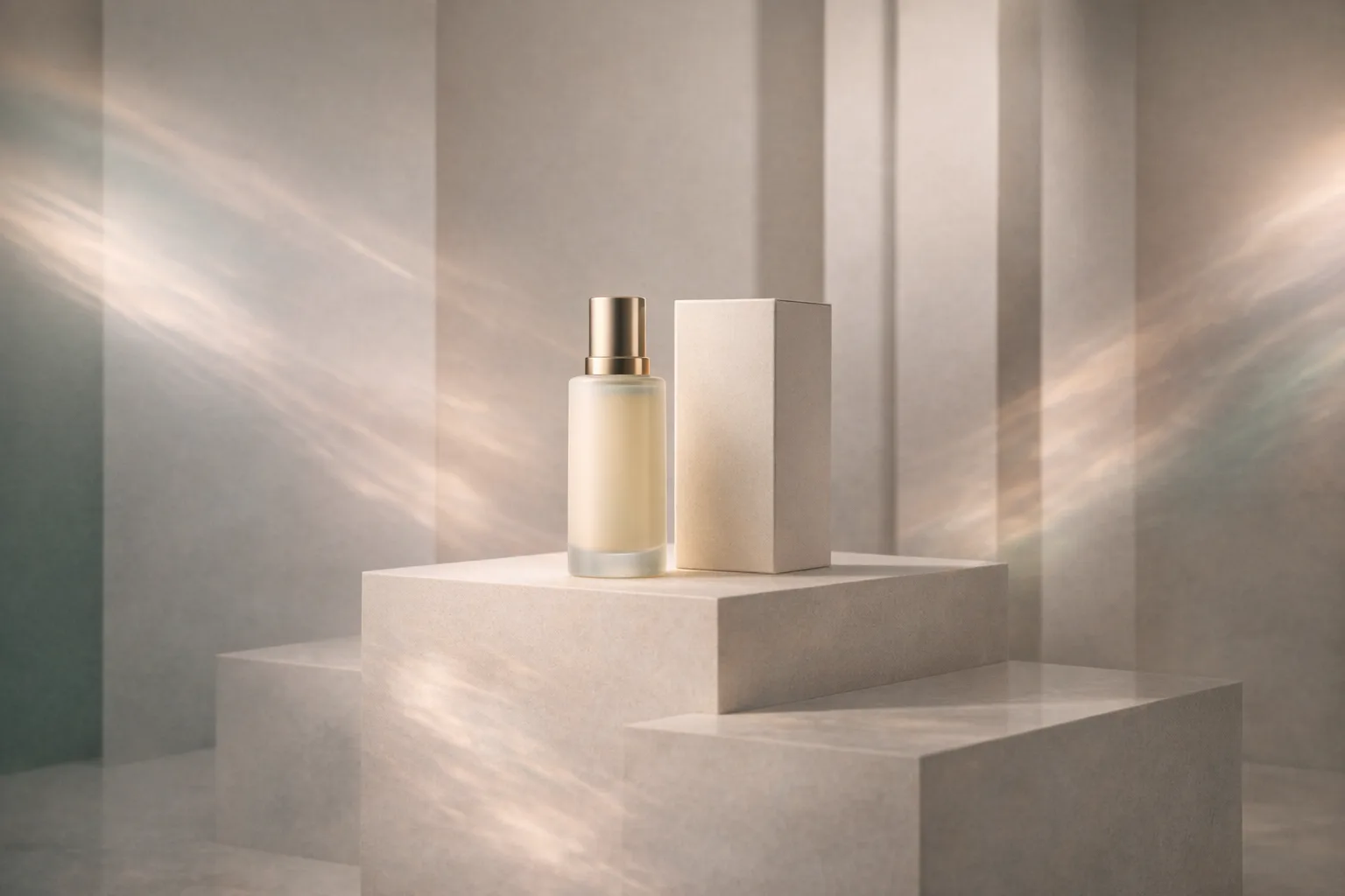 Product image to video prompt example with studio light motion